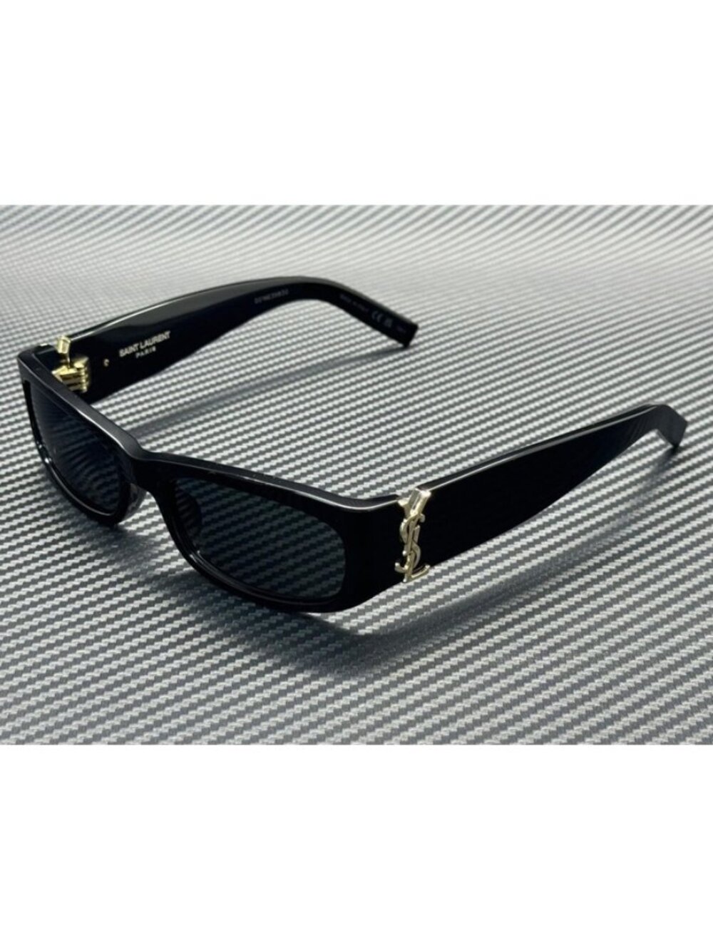 New Saint Laurent Women Black Gold Sunglasses 55-19-135